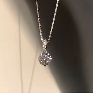 Sterling Silver Diamond Necklace